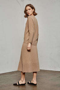 Long Ribbed Skirt