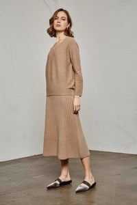 Long Ribbed Skirt